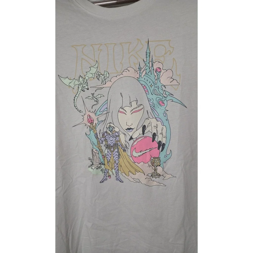Nike Sportswear‎ Fantasy Graphic White Shirt Magical Sci-Fi Size XXL